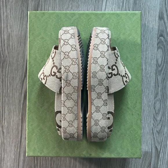 gucci angelina maxi GG platform slides - Picture 3 of 5